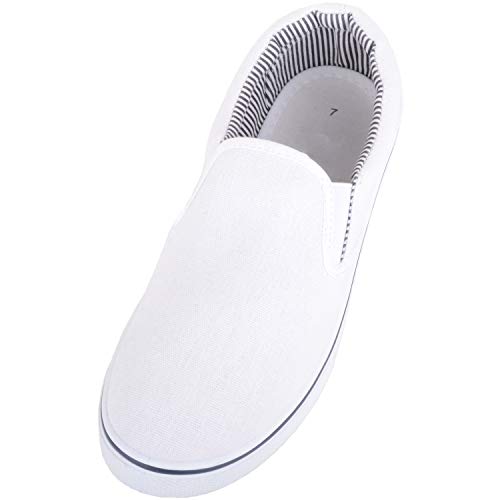 Absolute Footwear Zapatillas de deporte de lona ligera para hombre con refuerzo gemelo, color Blanco, talla 42 1/3 EU Cover