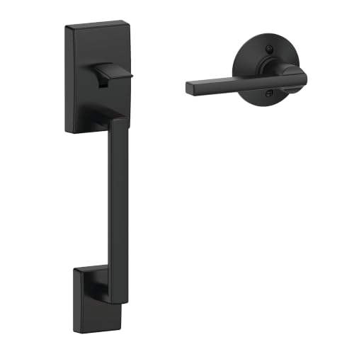 Image of SCHLAGE Century Lower Half Entry Handleset, Latitude Lever, Matte Black