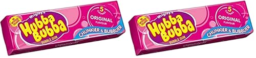 Image of Wrigley's Hubba Bubba Chunky and Bubbly Bubble Gum Original Flavour, 35 g (Pack of 2)