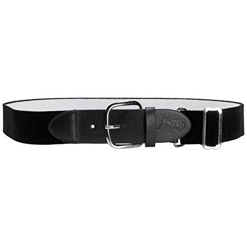 ADAMS USA Adult Elastic Belts Elastic Baseball/Softball Belt, Black, 1 1/4