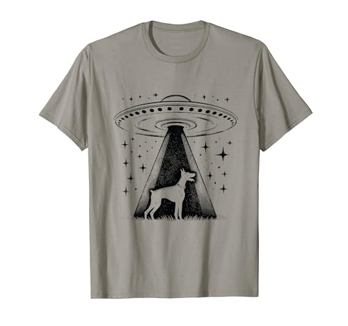 Doberman Mom Dad Dog - Divertido ovni alienígena Camiseta