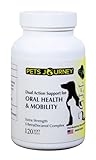 Pets Journey Mobility & Oral Health for Cats and Dogs - 1-TDC Dual Action Support - Promotes Dogs & Cat Oral Care & Joint Comfort - 120 Soft Gels