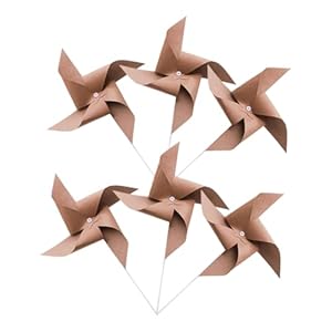 Kisangel BZE1175 Wiatraczki Papierowe 6 sztuk