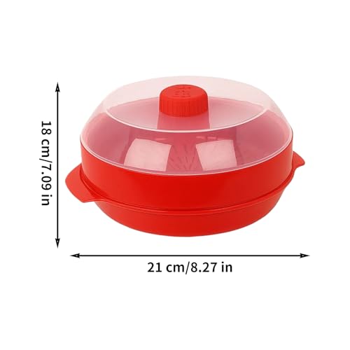 Microwave Steamer, Heat-Resistant Veggie Steamer, 8.27x8.27x7.09 inches Quick Healthy Kitchen Utensils with Lid, Steam Cooking for Home Dormitory Hotel Restaurant and Meal Prep Use – Image 3