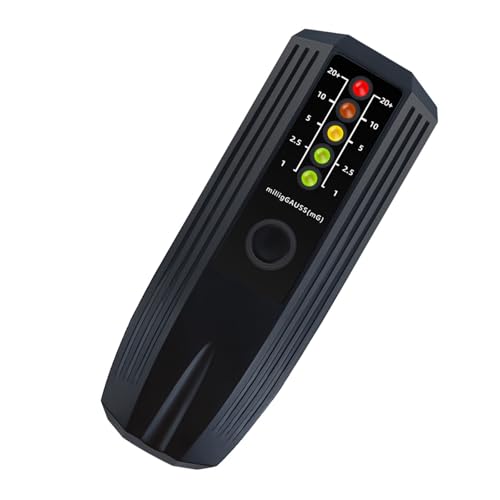 Mikinona Medidor de Campo Magnético Electromagnético Portátil Negro Luz LED Indicador Detector de Radiación Electromagnética para Uso Industrial y Científico Mikinona Medidor de Campo Magnético Electromagnético Portátil Negro Luz LED Indicador Detector de Radiación Electromagnética para Uso Industrial y Científico