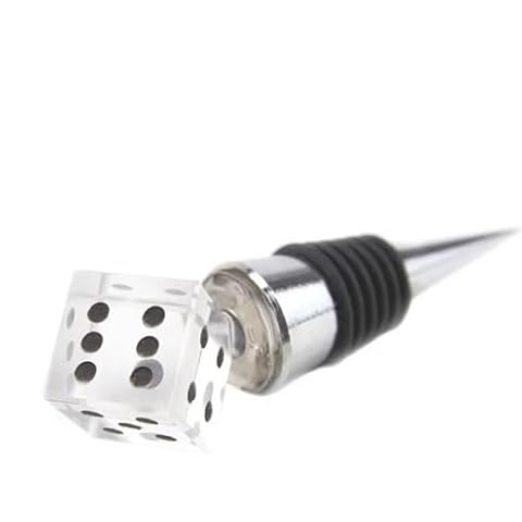 Crystal Dice Wine Stopper - Perfect Bunco Party Gift, Prize or Bunco Party Favors for the Entire Group. Bunco Supplies. Cover