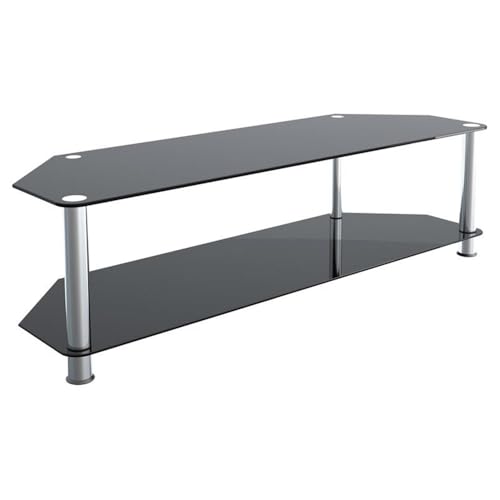 AVF Transitional Steel and Glass TV Stand for up to 65