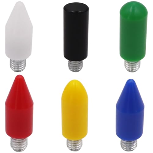 Kalokairi Set di testine di ricambio in poliossimetilene M8 con punta piatta in nylon, 6 pezzi, compatibile con aste scorrevoli, barre di leva e martelli, per rimozione ammaccature senza cuciture