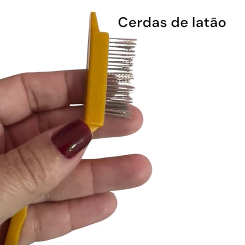 Kit Escovas Cerdas Aço Latão E Nylon Com Cabo Plástico