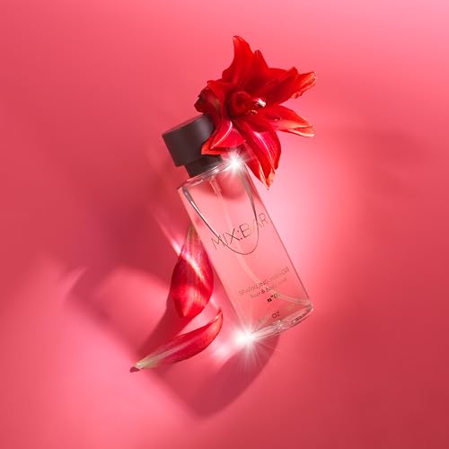 Image of MIX:BAR Sparkling Hibiscus Hair + Body Mist Spray for Women + Girls - Bergamot, Hibiscus, Cashmere Musk, Champagne Bubble Fragrance Notes - Bergamot Bedroom + Hair + Body Oil Spray - Vegan - 5oz