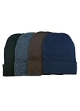 2ND DATE Men's Winter Beanie Knit Hat-Colored- Pack of 6