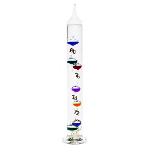 Lily's Home® 17 Inch Galileo Thermometer with Seven Multi-Colored Balls and Big Gold Number Tags