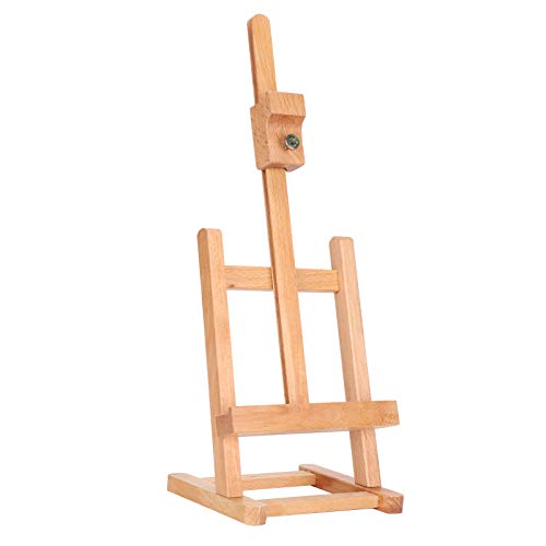 Zerodis Caballete de Madera, Soporte de Exhibición de Pintura de Escritorio de Haya Ajustable para Artistas Pequeños...