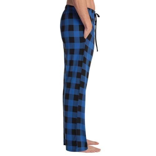 Plaid Pajama Pants Men Baggy Comfy Thermal Elastic Wasit Flannel Pajamas Cotton Relaxed Fit Pj Pants with Pockets2
