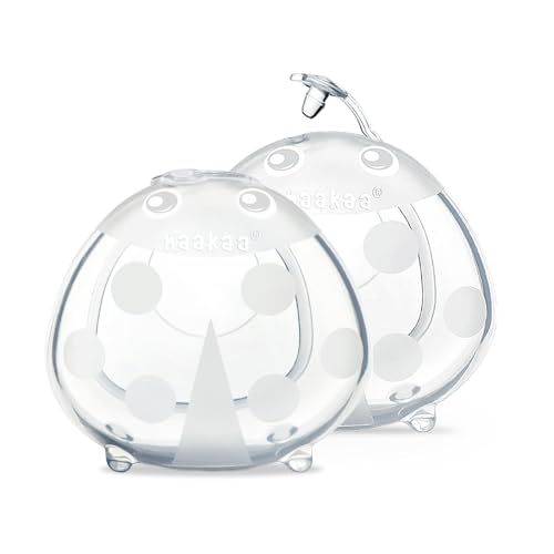 Image of haakaa Ladybug Milk Collector 1.4oz/40ml 2pcs - Wearable Nursing Cups | Soft Breast Shells | Breastmilk Saver |Portable Letdown Catcher for Pumping On The Go Breastfeeding Moms, Protects Sore Nipples