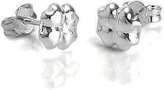 Sterling Silver Four Leaf Clover Stud Earrings