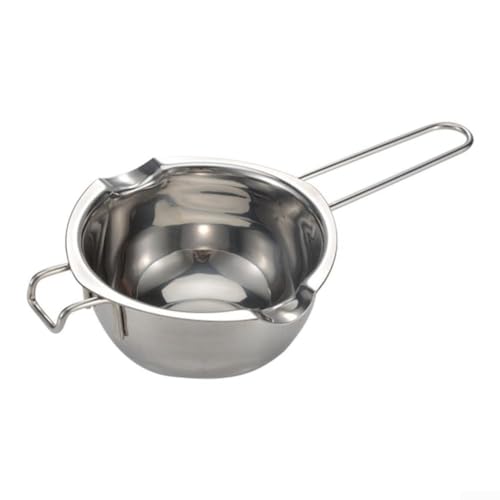 NiuLumea Olla de fusión de doble caldera de acero inoxidable 304 para chocolate mantequilla queso derretir con transferencia de calor uniforme para hornear (304-600ml)