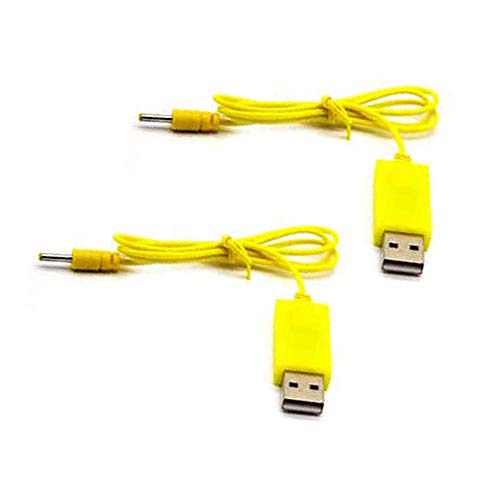 DRONE-CLONE XPERTS Battery Charger USB Cables for Drone X Pro AIR 1080P HD Dual Camera Quadcopter 3.7V 1000mAh Batteries. (2pcs)