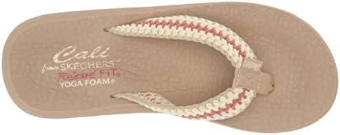 Skechers Women's ASANA-Bloom Crush Flip-Flop, Natural Multi, 9 | Image 4