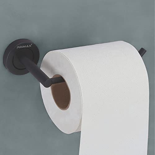Image of Primax Stainless Steel Toilet Paper Roll Holder /Toilet Paper Holder in Bathroom /Kitchen /Bathroom Accessories (Black)