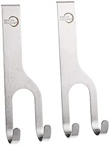 Mercer Culinary double Hooks For Magnet bar, Set of 2, Double Hooks, Set of 2, Silver