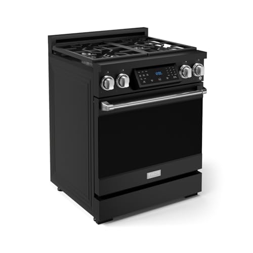Image of Gordon Ramsay by THOR Kitchen 30 Inch Professional Gas Range with Tilt Panel Touch Control in Black /Stainless Steel