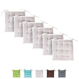 Lieferumfang: etérea Basic Sitzkissen für Innen- und Außenbereich 40x40 cm Creme 6er Set