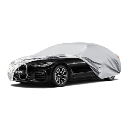 Waterproof Car Cover for BMW 4 Series (2014-2024), 5 Layers Compatible with BMW 4 Series All Weather, Snowproof Windproof Rain Ice Sun UV Protection s