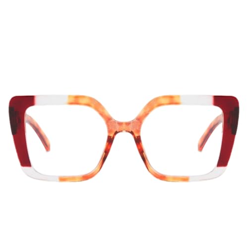 Image of Shiratori Blue Light Blocking Glasses with Rectangle Frame and Chic Preppy Look for Women , Computer Glasses