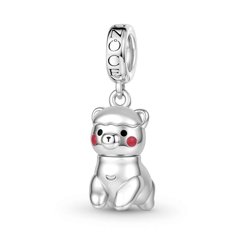 GNOCE Animal Charm for Bracelets Necklaces Silver Cute Animal Jewelry Birthday Gifts for Women, Girls, Mother, BBF Custom (Alpaca)