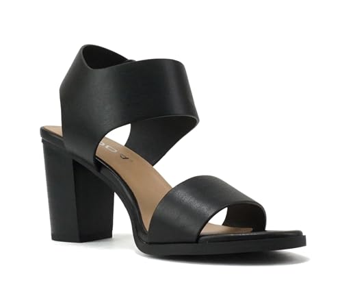 Image of Soda Wait-A ~ Women Open Round Toe Chunky Heel Ankle Strap High Heel Dress Sandals