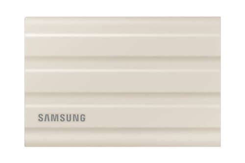 Samsung T7 Shield Portable SSD 2TB USB 3.2 Gen2 External SSD, Beige, Up to 1,050MB/s, Rugged, IP65...