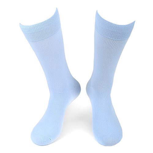 Feraricci 6 Pack Solid Color Casual Dress Socks for Men - Colorful & Comfortable Crew Socks4
