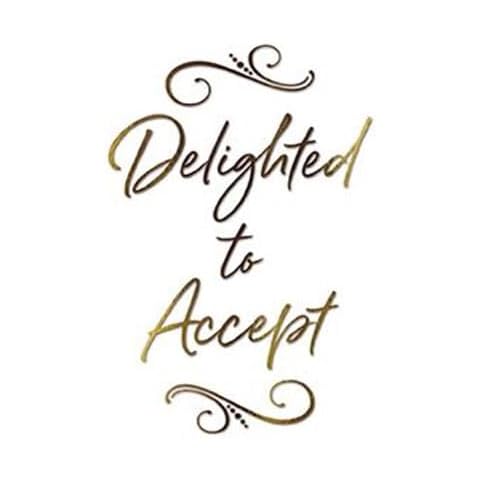 Delighted to Accept Wedding Card - Eco-Friendly Cover