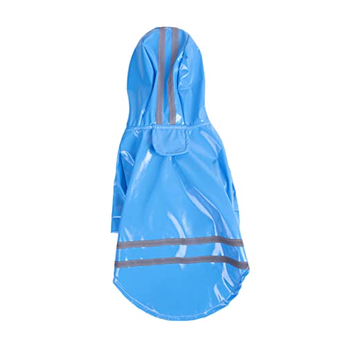 Mipcase Fashion Pet Rainy Days Slicker Dog Raincoat Large Pet Rain Jacket Light Reflective Hooded Raincoat for Dachshund