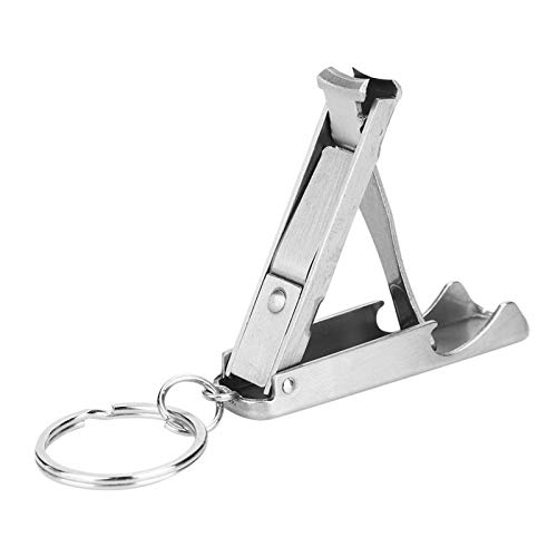3 in 1 Nail Cutter, Nail Clippers for Thick Nails, Nail File Toenail Clippers with Key Chain Ring for Bottle Opener/Thick Toenails or Fingernails