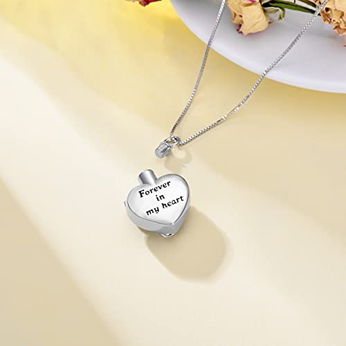 TOUPOP Hummingbird Urn Necklace for Ashes Sterling Silver with Crystal Cremation Jewelry w/Funnel Filler Keepsake Memory Jewelry for Women Girls4