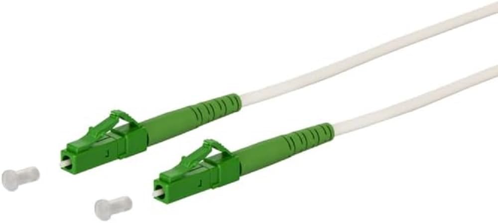 Câble patch LC-S APC OS2 METZ CONNECT blanc 10,0 m jarretière optique monomode