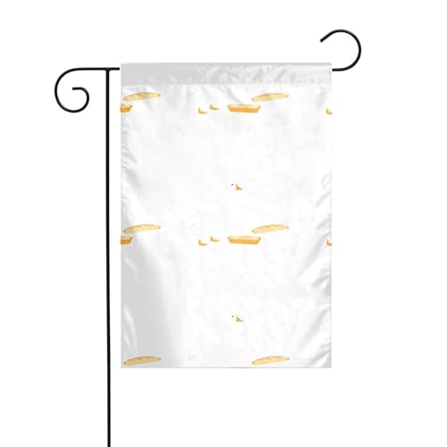 WHJSHOP Goose eating bread Picture Garden Flags 12x18in for Yard