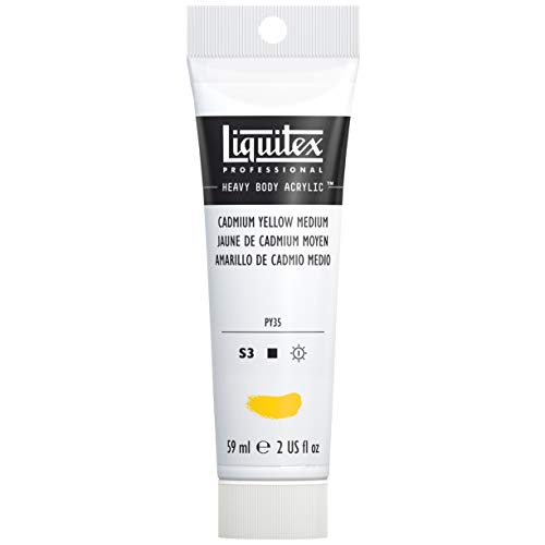 Liquitex Professional Heavy Body Acrylic Paint, 2-Oz (59Ml) Tube, Cadmium Yellow Medium #TOP12