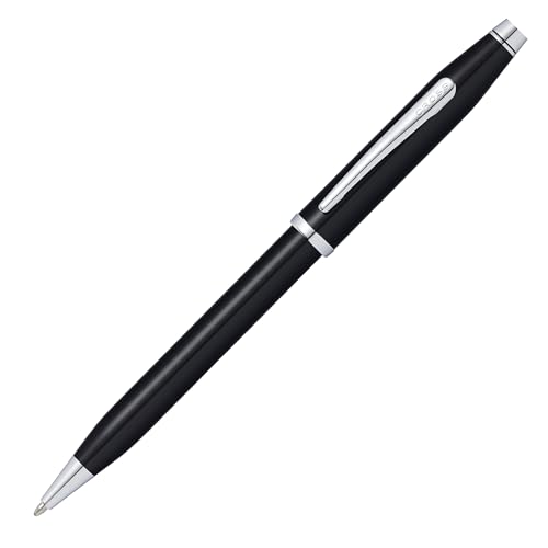 Image of Cross Century II Black & Chrome Refillable Ballpoint Pen - Medium Point, Black Ink, Presented in a Luxury Gift Box