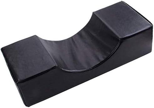 Yolispa Eyelash Extension Pillow U- Shape Neck Support Memory Foam Ergonomic Curve Headrest Cushion for Beauty Salon Makeup Sleeping Travel ( Black )