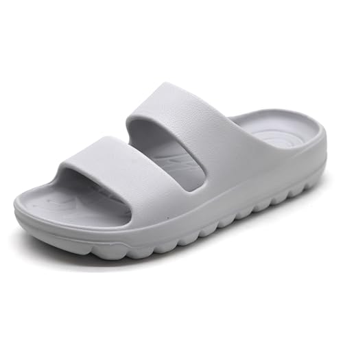 Image of SVAAR Soft EVA Double Strap Slippers for Men | Stylish Anti-Skid Slides with Arch Support & Bouncy Sole | Lightweight Indoor Outdoor Comfort