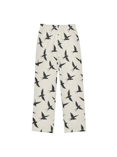 Farmhouse Swallow Silhouette Boys Pants for Kids Jogger Pants with Pockets S