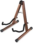Donner Wooden Guitar Stand, Acoustic Guitar Stand Folding Electric Guitar Stand Floor with Foam Padded for Bass, Ukulele, Mandolin, Banjo, Cello