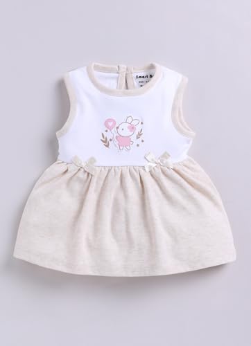 Image of Smart Baby Cotton Frock Set for Baby Girl - Stylish Soft Dress | Bunny with Balloon Applique | Pack of 1