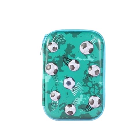 Genérico Estojo De Lápis Infantil Com Desenho De Unicórnio Futebol Menino Menina 3D Escolar Multiuso