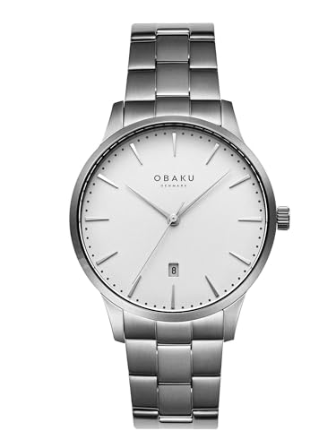 Image of Obaku Lyng Stor Slate Quartz Silver Round Dial Men's Watch - V247XDUISU