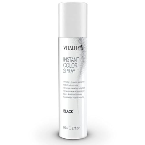 Vitality's Spray corrector de raíces en spray instantáneo de color negro 80 ml