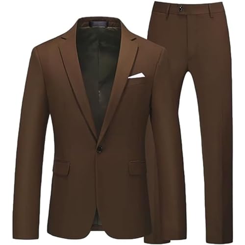 Men's 2Piece Suit Jacket and Pants Wedding Grooms Daily Lleisure 1 Button